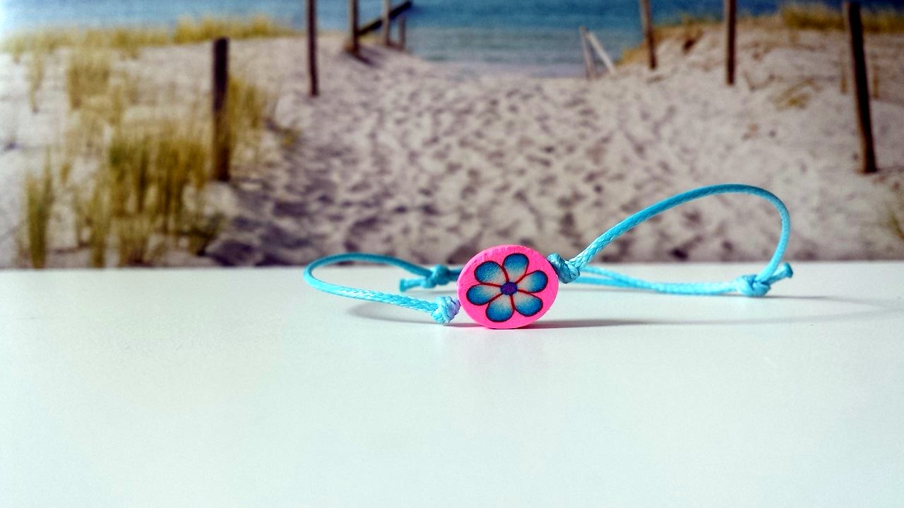 Armband-Fitness-Beach-Outdoor-Yoga-Vintage-Blau-Pink-Flower